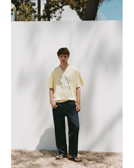 Pull&Bear Multicolor Ibiza Sunset Hour T-Shirt for men