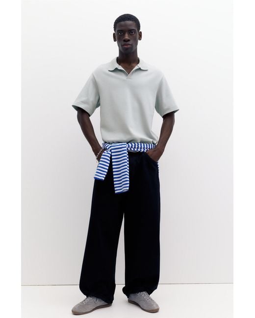 Polo A Maniche Corte Interlock di Pull&Bear in Gray da Uomo