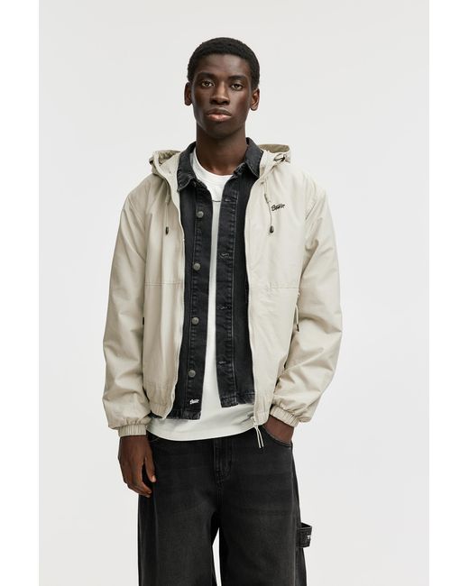 Pull&Bear Multicolor Stwd Hooded Raincoat for men
