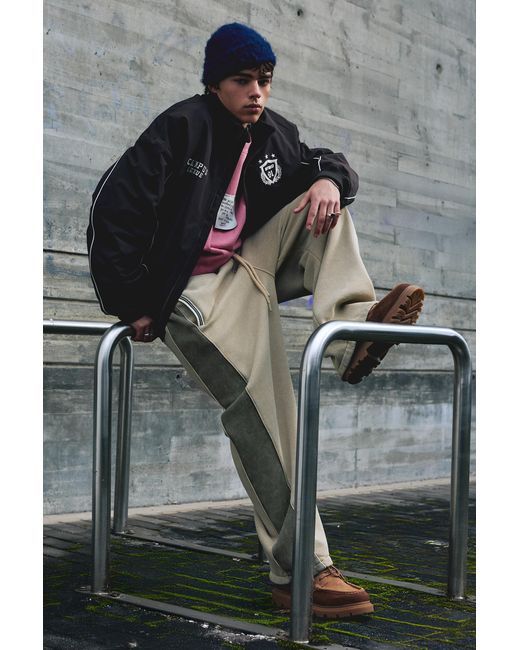Pull&Bear Gray Sweatpants With Stripe for men