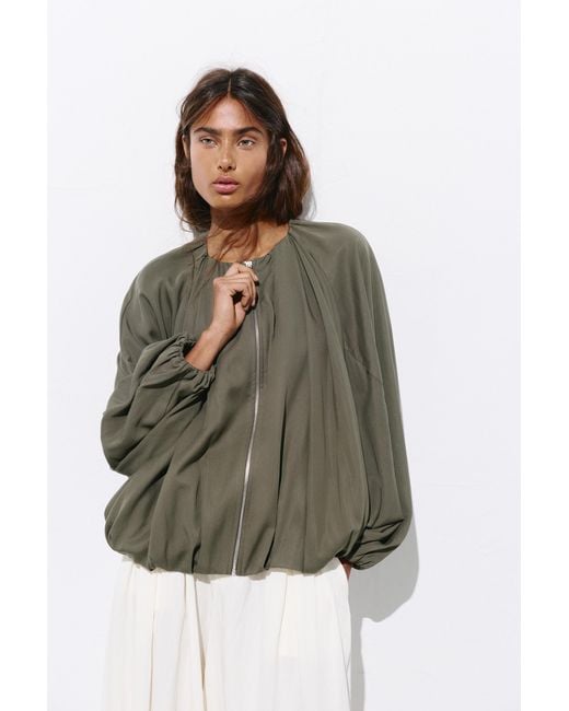 Pull&Bear Balloon Bomberjack in het Green