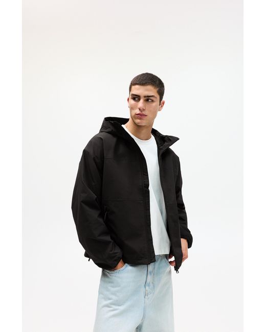 Pull&Bear Black Panel Raincoat for men