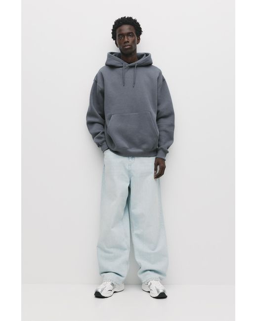 Pull&Bear Basic Hoodie in het Gray voor heren