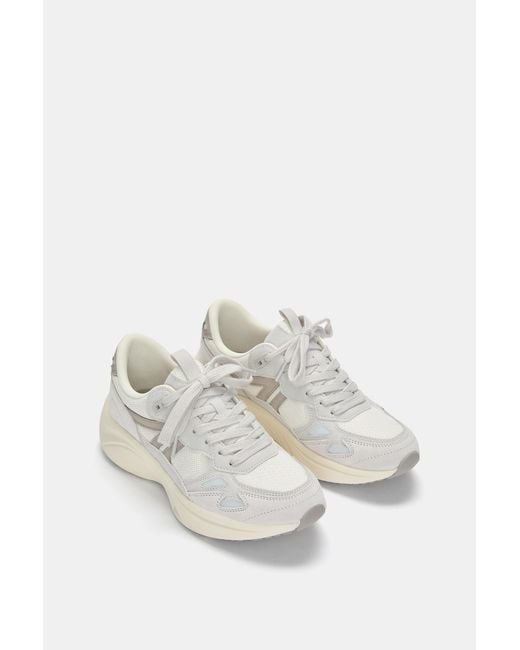 Pull&Bear White Stwd Multi-Piece Trainers