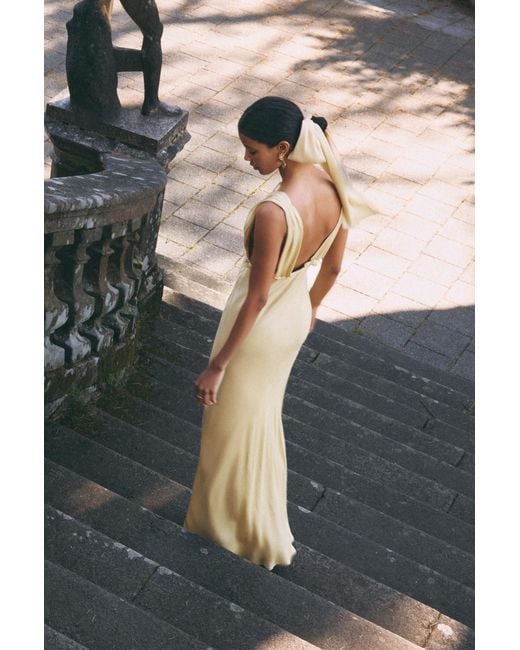 Pull&Bear White Satin Midi Dress