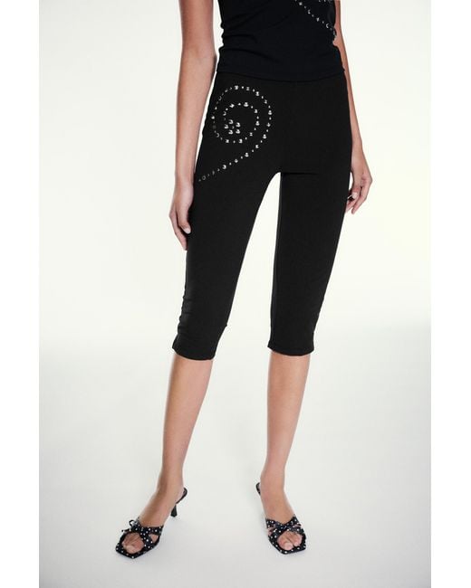 Pull&Bear Gray Studded Capris