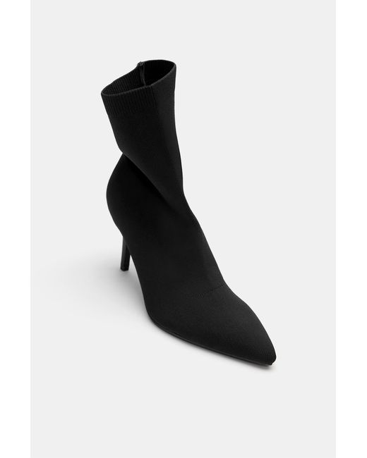 Pull&Bear Stretch Enkellaarsjes Met Hak in het Black