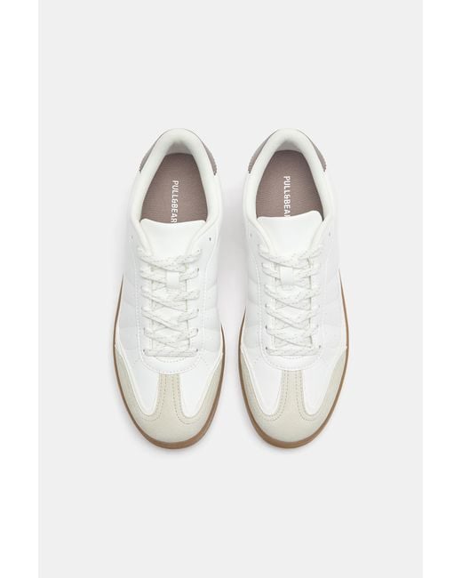 Pull&Bear White Casual Trainers