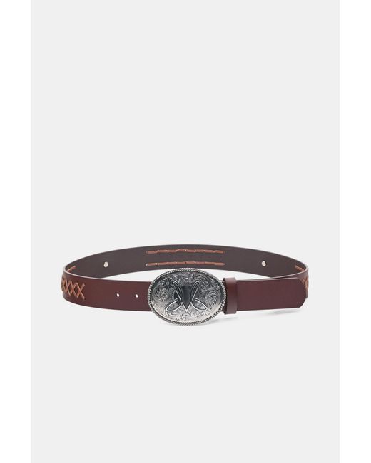 Pull&Bear Brown Montserrat Messeguer 100% Leather Belt