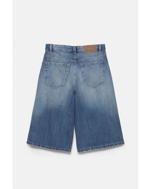 Pull&Bear Denim Jorts Met Lage Taille in het Blue