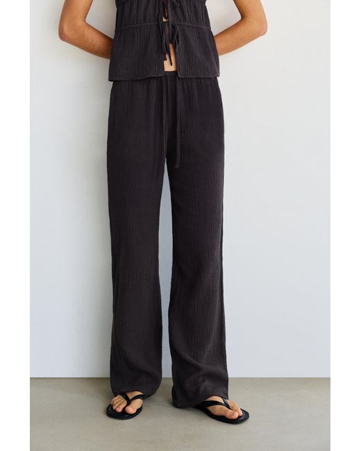 Pantalon Fluide Bambula Pull&Bear en coloris White