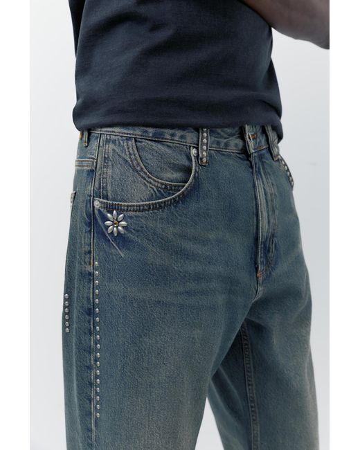 Jeans A Campana Camarón De La Isla di Pull&Bear in Gray da Uomo