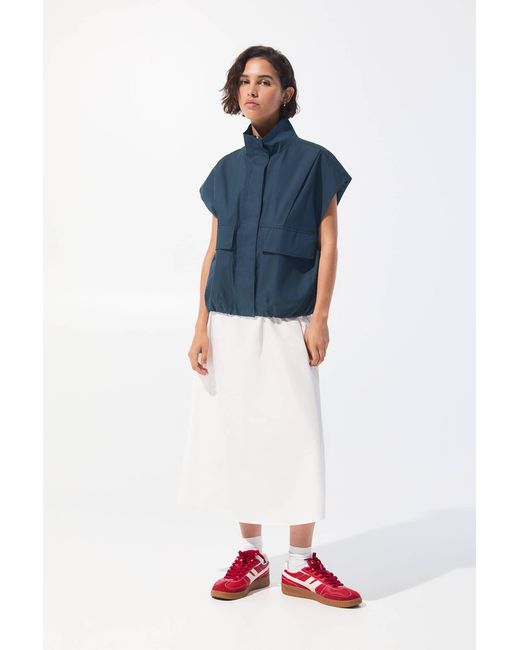Pull&Bear Blue Weste Aufgenähte Taschen