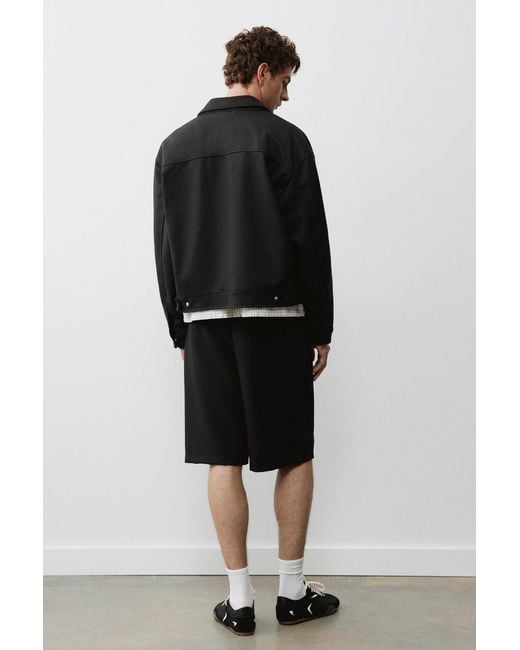 Pull&Bear Black Trucker Jacket for men