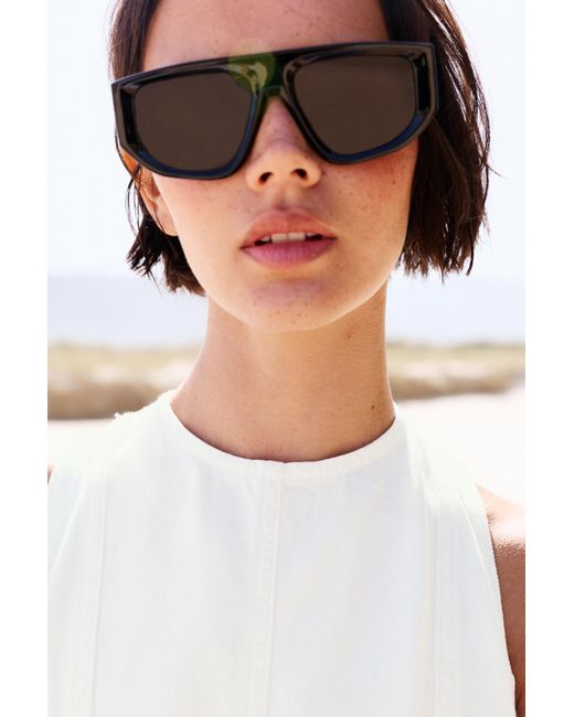 Pull&Bear Black Aviator Cateye Sunglasses