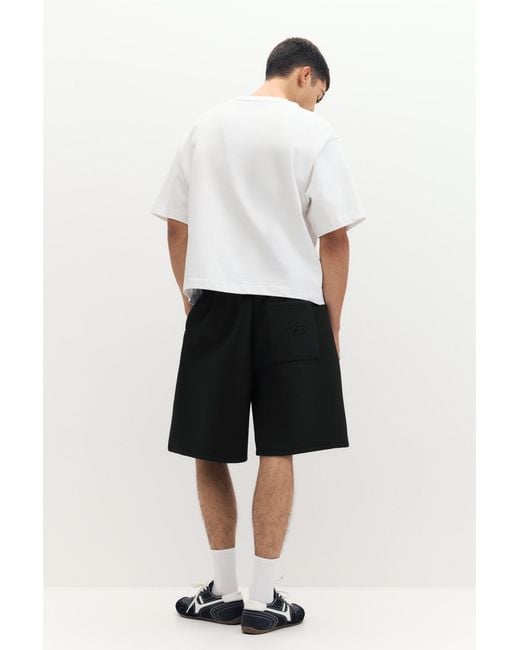Pull&Bear Blue Neoprene-Effect Jogger Bermuda Shorts for men