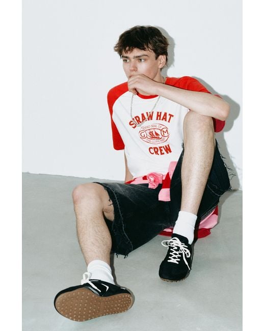 Pull&Bear Red One Piece T-Shirt for men
