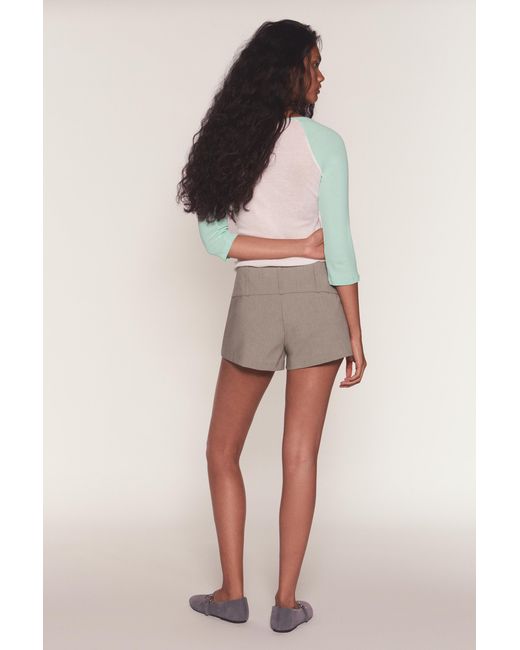 Pull&Bear Natural Tailored Mini Shorts