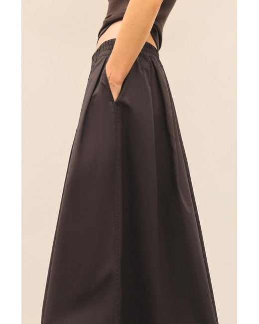 Pull&Bear Brown Long Poplin Skirt