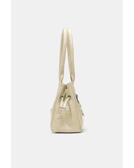 Pull&Bear White Shoulder Bag With Buckle