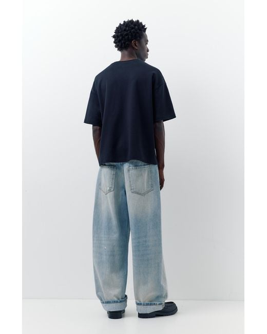 Pull&Bear Blue Baggy Balloon Jeans for men