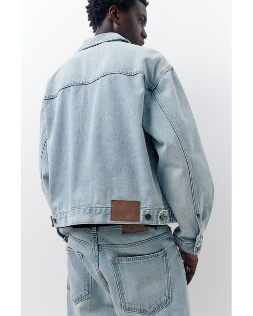 Pull&Bear Blue Baggy Jeans for men