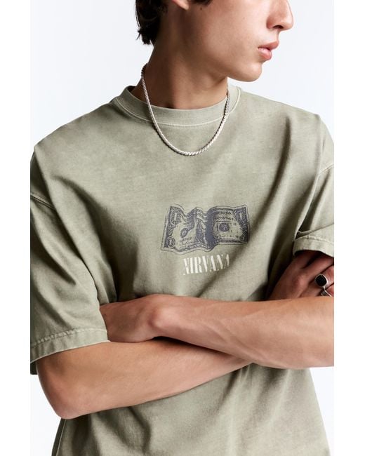 Pull&Bear Multicolor Nirvana T-Shirt for men