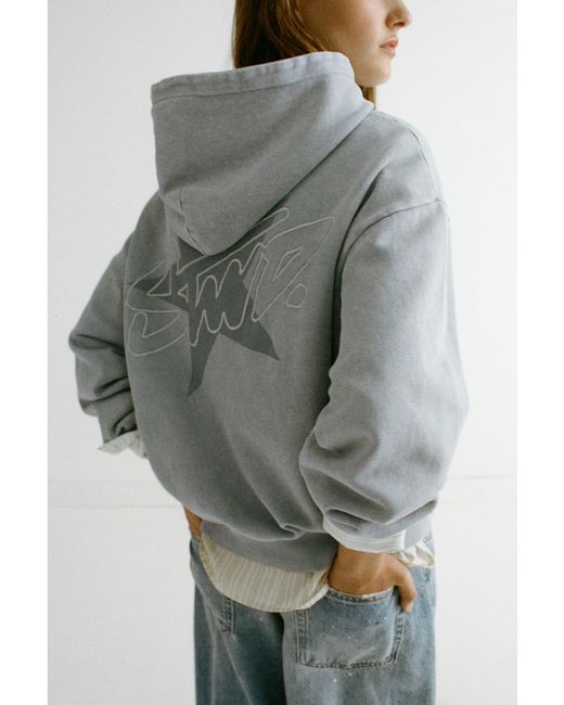 Pull&Bear Gray Stwd Star Hoodie