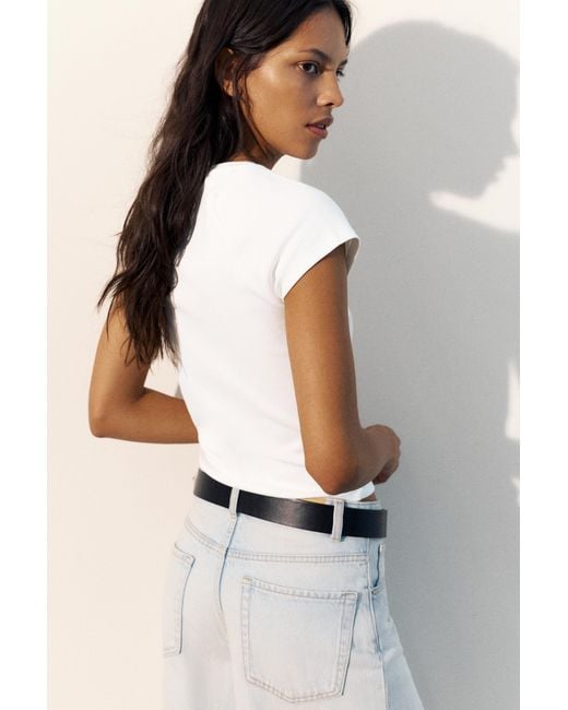 Pull&Bear White Fruit Graphic T-Shirt