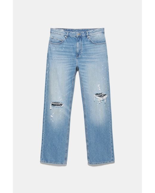 Jean Slim Bootcut Déchiré Pull&Bear pour homme en coloris Blue