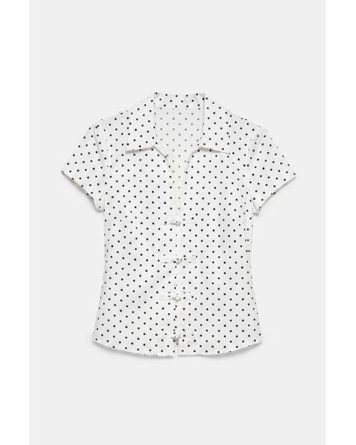 Pull&Bear Blue Fitted Toggle Shirt