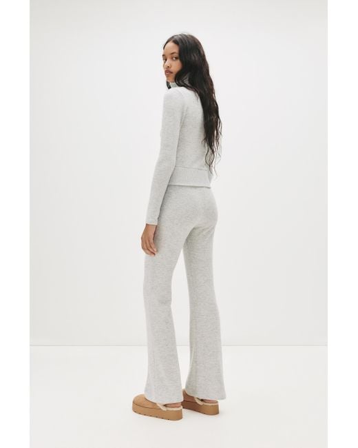 Pull&Bear White Soft-Touch-Jacke Mit Reißverschluss