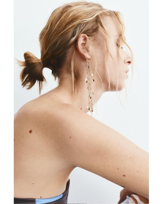 Orecchini Earcuff Frange di Pull&Bear in White