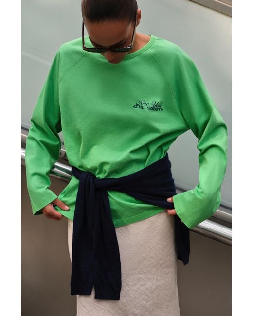 Pull&Bear Raglan T-Shirt in het Green