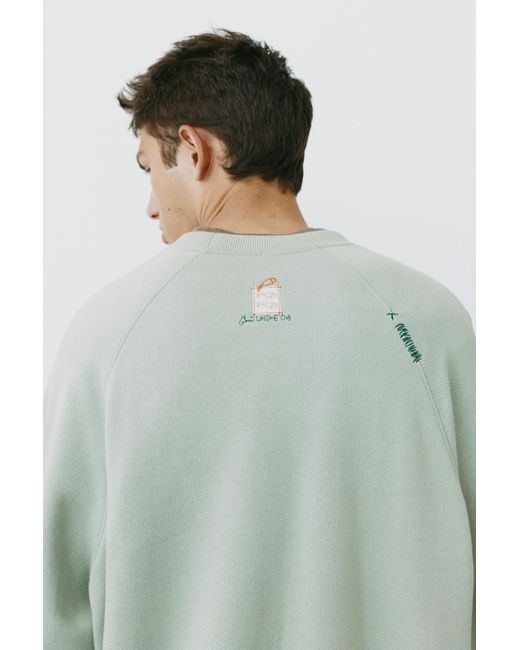Pull&Bear Verwassen Raglan Sweater in het Green voor heren