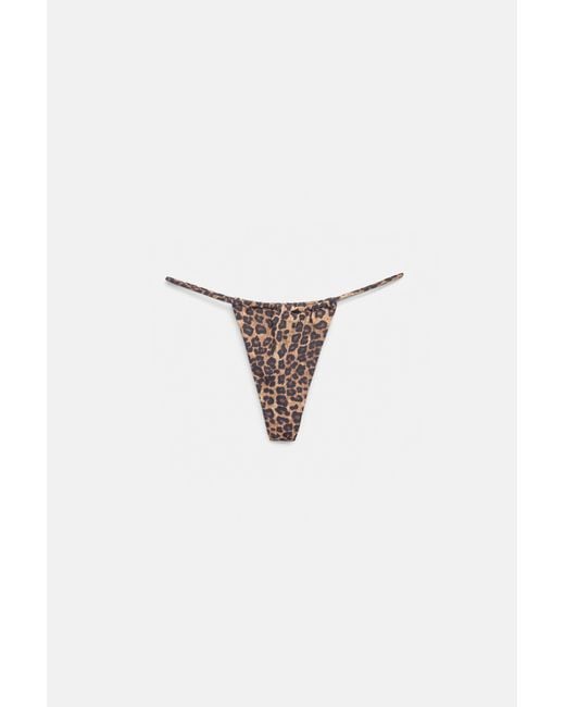 Bas De Bikini Léopard Froncé Pull&Bear en coloris Black