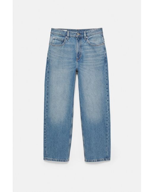 Pull&Bear Blue Baggy Jeans for men
