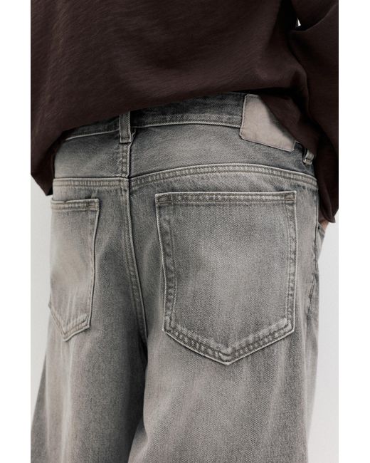 Pull&Bear Gray Wide-Leg Jeans for men