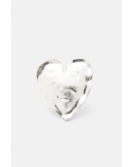 Pull&Bear Metallic Heart Ring