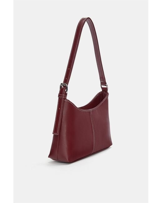 Pull&Bear Purple Schultertasche Mit Nähten
