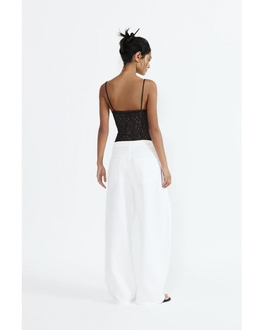 Pull&Bear Black Lace Strappy Bodysuit