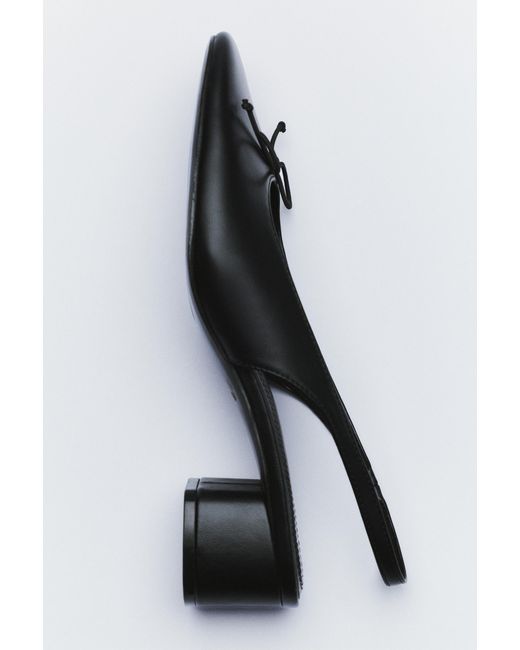 Pull&Bear White Heeled Ballerinas