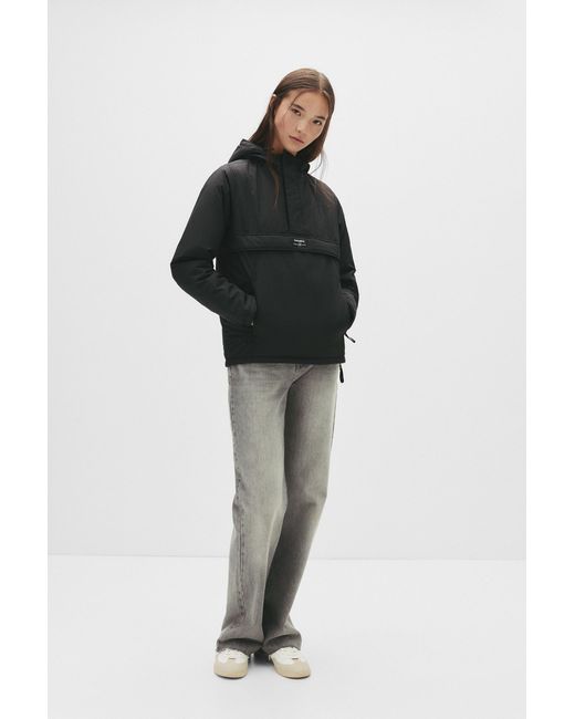 Pull&Bear Black Basic Känguru-Jacke