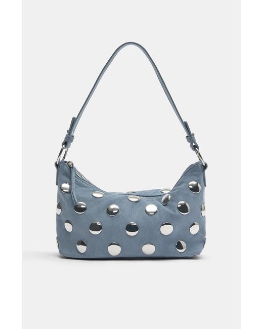 Pull&Bear Gray Shoulder Bag With Studs
