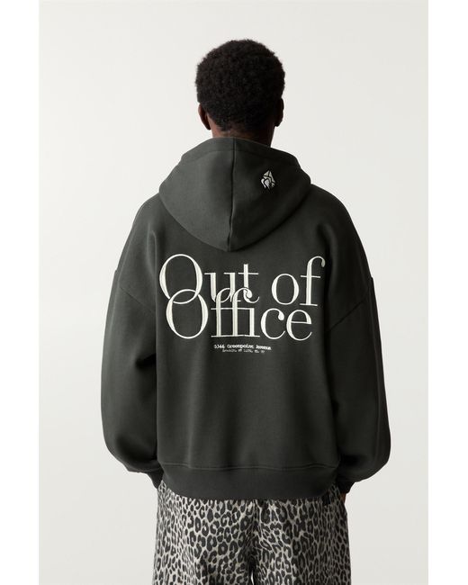 Pull&Bear Black Out Of Office Hoodie for men