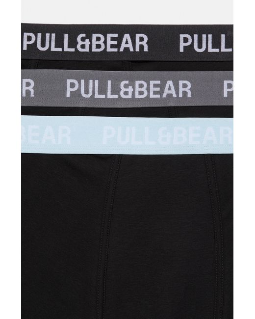 Pack 3 Boxer di Pull&Bear in Black da Uomo