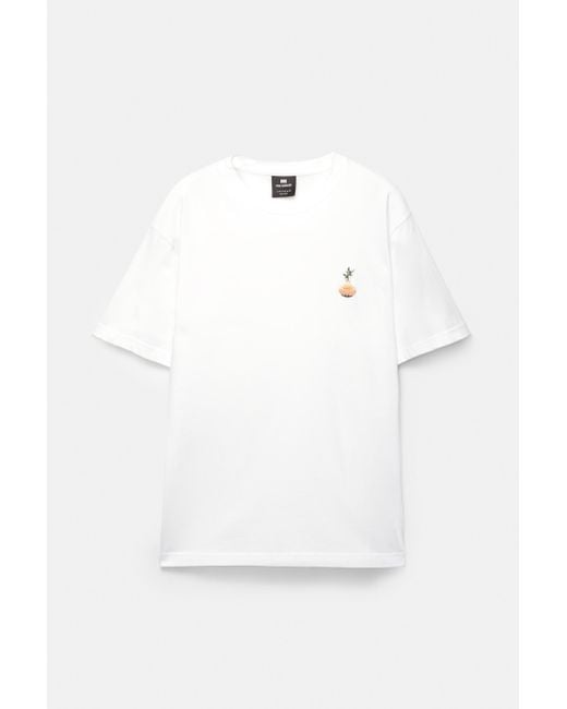 Pull&Bear Shirt Mit Vasen-Stickerei in White für Herren