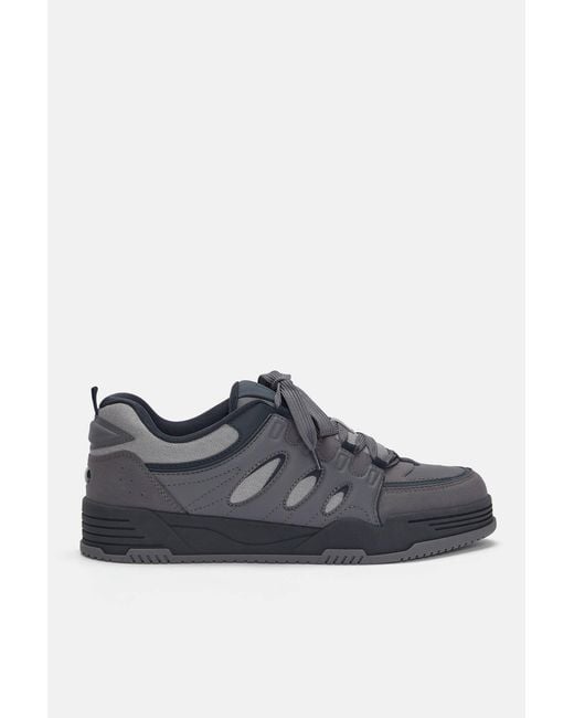 Pull&Bear Black Chunky Skater Trainers for men