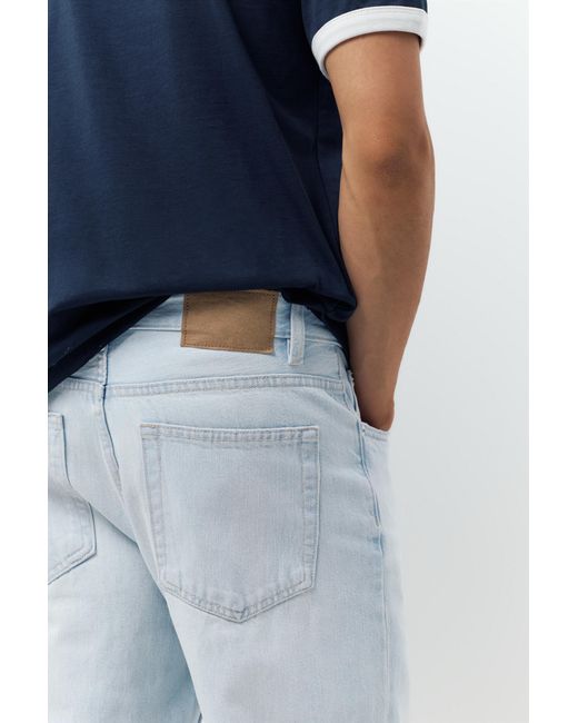Pull&Bear Blue Straight-Leg Jeans for men