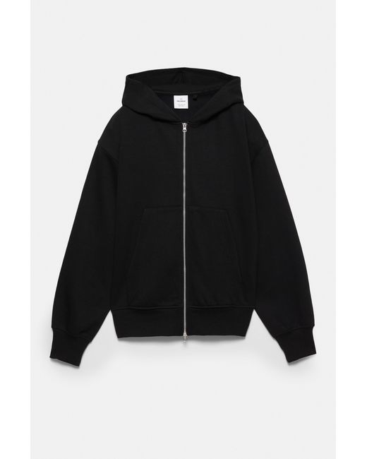 Felpa Con Cappuccio E Cerniera di Pull&Bear in Black